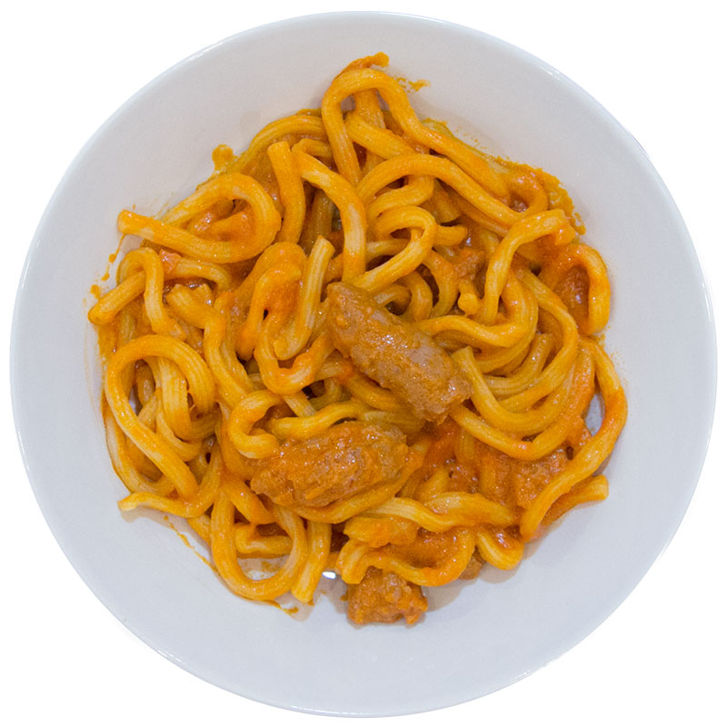 bucatini con salsiccia